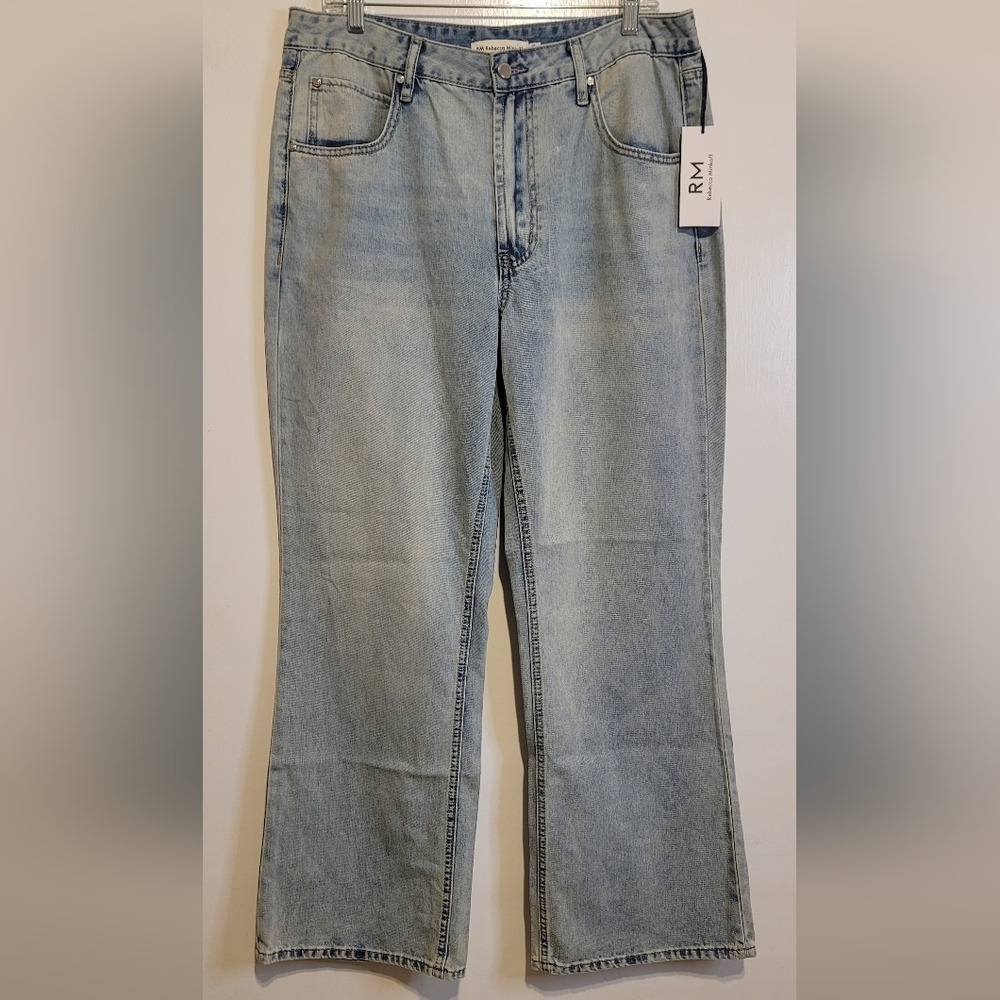 Rebecca Minkoff Light Wash Light Blue High-Rise Wide Leg Jeans NWT